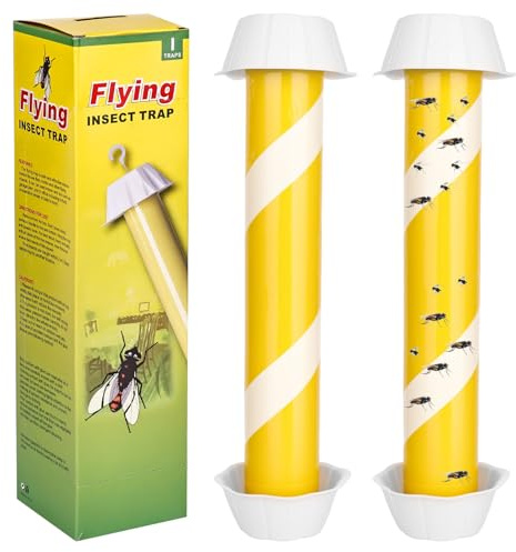 Trendecor 2 pièces Piège à Mouches des Fruits Grands pièges à Mouches pour l'intérieur et l'extérieu, Modèle Suspendu Attrape Moucherons Cuisine pour Maison Jardin [Remède Naturel et sans Insecticide]