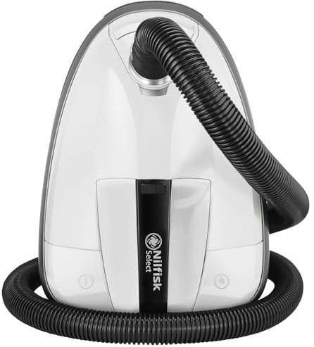 Nilfisk Aspiradora Select para Suelos y Alfombras - Aspirador Anti-Alérgenos con Filtro HEPA, Elimina el Polen de Suelos y Aire - Blanco (WCO13P08A1)