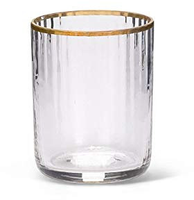 Likörglas in geblasenem Glas Goldfaden Millerighe Stil cod.BC01021AU cm 6,5h diam.5 by Varotto & Co.