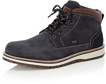 Rieker Herren Schnürstiefeletten F8410, Männer Stiefeletten, wasserabweisend, riekerTEX,Chukka Boots,schnürboots,tex,Boots,blau (16),40 EU / 6.5 UK