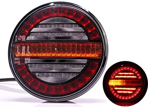 LED Rückleuchte 12V / 24V dynamischer Blinker rund Ø 140 mm Rücklicht Nachrüsten