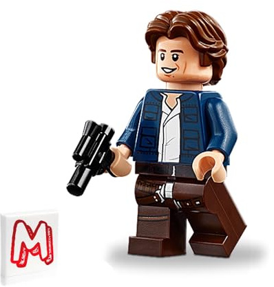 Lego Star Wars Cloud City Minifigure - Han Solo Con patrón de funda (Con Blaster) 75243