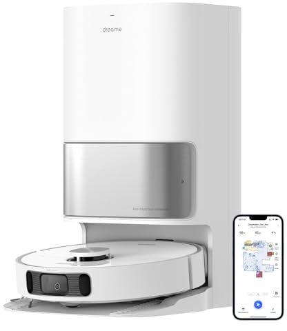 DREAME L10s Ultra Robot Aspirateur Laveur avec Base Autonettoyante (Vidange Poussière, Nettoyage Automatique) AI Détection d'obstacles 3D, 5300Pa, Tapis Poils d'animaux, Batterie 210m, WiFi/APP/Alexa