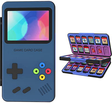 THELIFELICIOUS Switch Game Card Case for Nintendo Switch/Switch OLED/Switch Lite, Gradient Color Lining Games Card Holder with 48 Game Card Slots & 24 Micro SD Card Slots.