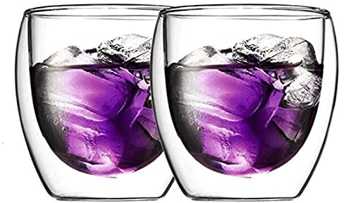 whisky decantador Whiskey Decanter Wine Decanter Vacuum Double Wall Glasses Anti Scalding Coffee Tea Drink Cup Beer Glass, 2 Pieces Liquor Decanters