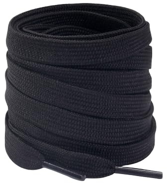 Boolavard 2 Pairs Premium Flat Shoe Laces for Sneakers, Shoelaces for Sneakers, Athletic Shoelaces 8mm Wide