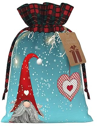Gitter-Kordelzugbeutel, Weihnachts-Geschenkbeutel, Weihnachtsleckereien, Weihnachtsgeschenke, Gastgeschenke, Weihnachten, traditioneller Zwerg
