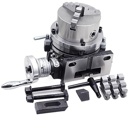 Tavola rotante universale con piastra indicizzatrice da 6 pollici 125 Fresatrice con mandrino a tre griffe Testa indicizzatrice Indicizzatore verticale e orizzontale for accessori for macchine utensil