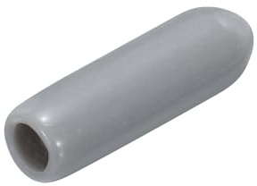 sourcing map 200pcs Rubber End Caps 3mm(1/8) ID Vinyl PVC Round End Cap Cover Screw Thread Protectors Grey