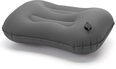 Houdian Campingkudde uppblåsbar med ergonomisk design, resekudde luftkudde strandkudde för nackstöd för bil strand kontor