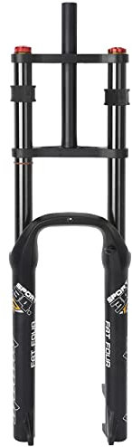 RUJIXU Fatbike Gabeln 26 4.0 E-Bike Air Vorderradgabel gerade 1-1/8 Mountainbike Federgabel BMX MTB Scheibenbremse Fahrrad 170 mm Reise 2850 g (Farbe: Schwarz)