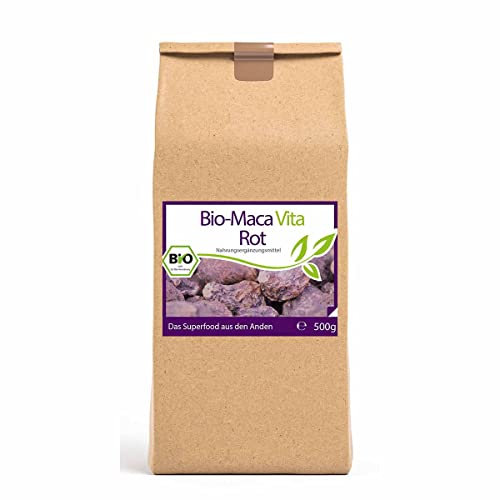 Cellavita – Bio-Maca Vita rot und schwarz-Superfood (300 Kapseln im Beutel, rot)