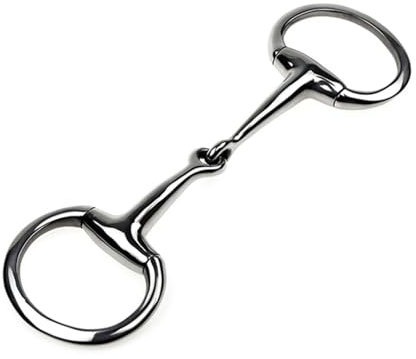 MagiDeal Trense aus Edelstahl für Pferde, Gebisszeug, Trainingsgebiss, tragbar, mit Ringen, Gebiss für Pferdemaul, Kautrense für Pferde für den Außenbereich