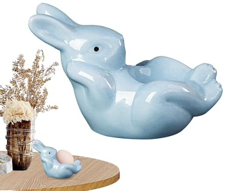 Coquetier de lapin, coquetiers d'animaux, support pour œufs à la coque, jolis supports d'œufs en céramique pour cuisine, support pour œufs de décoration de Pâques, plateau d'une seule h