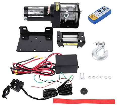 Torvex Recovery Winch, Tirant électrique Tirling Towing Winch 12V Compatible avec le bateau de remorquage de camion SUV Remorque, 3000lbs de treuil