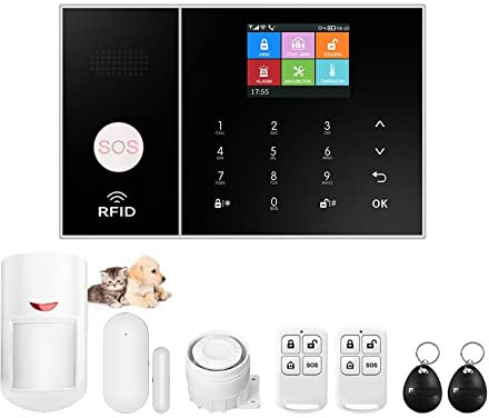 Système de sécurité Domestique 3G 4G sans Fil Maison Alarme Tuya Vie Intelligente Kits d'alarme antivol système d'alarme de sécurité Prise en Charge télécommande(P)