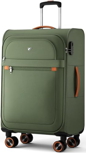 ABISTAB Weichschalenkoffer groß 78x48x30cm - Stoff Koffer Trolley - Leicht Reisekoffer mit 4 Rollen & Zahlenschloss, Handgepäck Koffer, 109 Liter