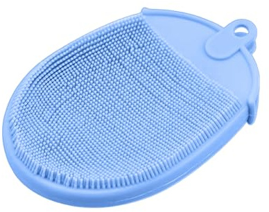 Spugna in silicone per piatti, spugna da cucina bifacciale, spazzola abrasiva resistente, pulizia delicata antigraffio, per pentole, padelle, griglie, verdure, lavelli, controsoffitti, 9,94 x 15,91 x