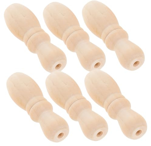 Happyyami 6pcs Wooden Tassel Pulls Decorative Vase Shape Blind Cord Knobs for Curtains and Window Blinds Sturdy Wood Hanging Tassels for Home Decor and Interior Design