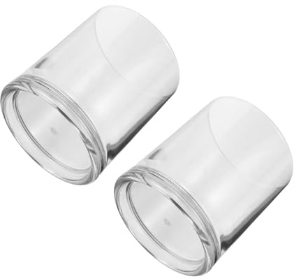 PRETYZOOM 2pièces Verres à Pied Ronds Transparents Acrylique Empilables Et Compatibles Lave-vaisselle Pour Usage Intérieur Et Extérieur