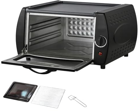 Four à pizza électrique, 2100 W, contrôle de la température de 50 à 400 ℃, mini réchaud de 15 L avec plateau de cuisson et grille, idéal pour la maison et la cuisson de pizzas à emporter