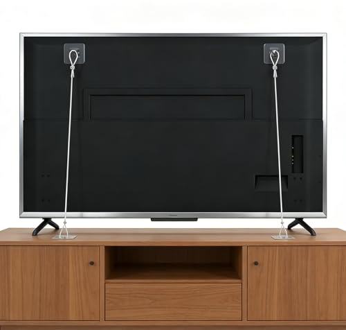 2 Pezzi Cinghie di Sicurezza Regolabili per TV per Fissaggio a Vite