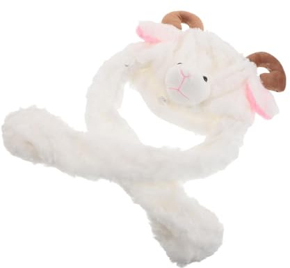 Healeved Tiermütze mit Beweglichen Ohren Weiche Plüschmütze mit Ohrenklappen Warme Winterkappe für Damen und Mädchen Ohrenschutz für Kaltes Wetter Kawaii Style für Cosplay und Fotoshooting