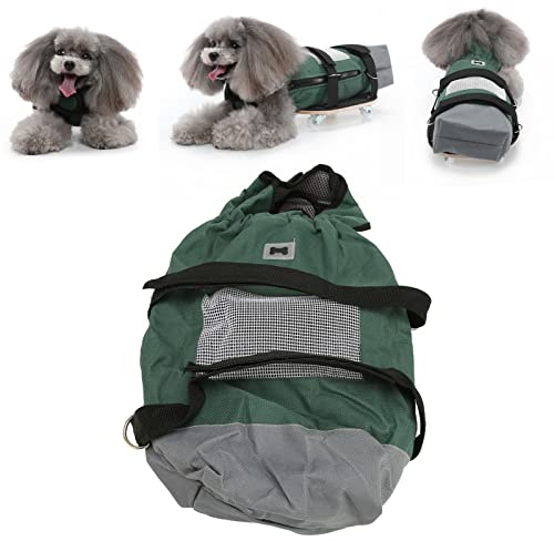 lvifloae Dog Wheelchair Rear Leg Support Scooter Oxford Cloth L | Breathable mesh, Silent wheels, Chest protection, 6.5-9kg pets, Removable drag bag