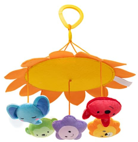 JORCEDI Mobile Baby Felt,Zimmerklang Mit Tier Insektenmotiven,Nackenmuskelstärkung Babyzimmer Deko,für Stubenwagen, Roadtrip Schlafzimmer Jungen und Mädchen (Gelb,26 × 28CM)