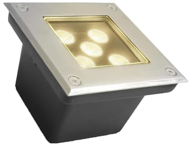 Generisk LED-trädgård, fyrkantig infälld lampa för trädgården – IP67 vattentät LED-trädgårdsstrålkastare, 12 V infälld utomhu för terrasser, uppfarter och trappor – varmt vitt ljus