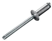 100 Stück Blindnieten Popnieten Alu/Stahl 2,4x6,0 mm Nieten Flachkopf Klemmbereich 2,0-4.0 mm DIN 7337