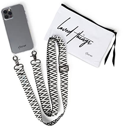 NOOMYA® Premium Fashion Handykette | Set Handyhülle iPhone 14 PRO MAX & Handyband Midnight Star | Handygurt zum Umhängen | Necklace Hülle mit Band | Set Wechselband mit Phone Case | Geschenk