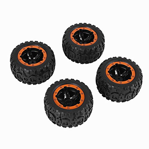 Nicfaky 4PCS Tires & Wheels Rims Remote Control Accessories for HBX 16889 1/16 RC Car Vehicles Spare Parts M16038