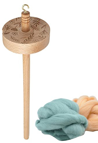 GIMOCOOL Garnspindel | Top Quirl Drop Spindel,Spinnrad aus Holz für die Garnherstellung Garnspindel für Anfänger Profis Nähen