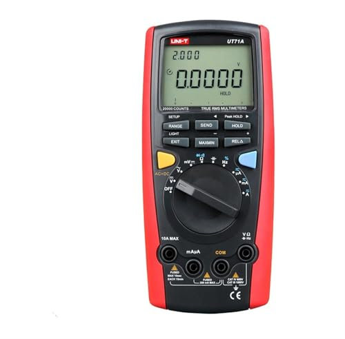 KMGUZRRWD Multimètre Intelligent UT71A LCD 19999 Affichage numérique AC + DC Courant Tension Interface USB True RMS REL Plage Automatique
