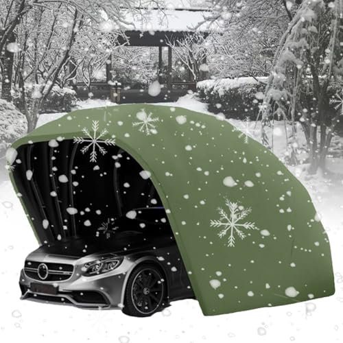 MOFGOE Carport semiautomatico per impieghi gravosi, Ampio Garage Pieghevole Retrattile, Tenda da Auto Mobile Pieghevole in Acciaio Inossidabile, tettoia per Auto Esterna per Auto,5.9 * 2.7 * 2.45M