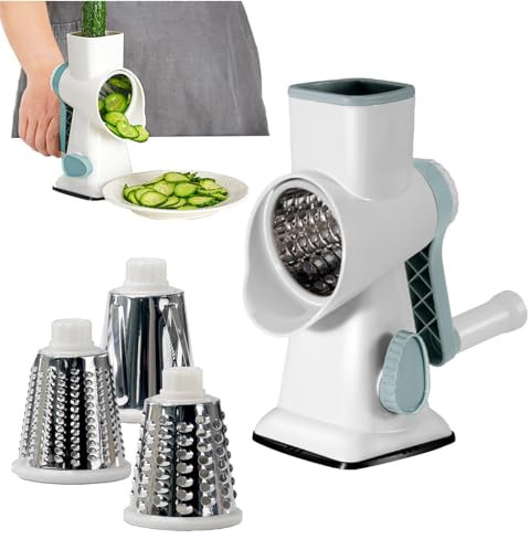 Grattugia per formaggio a manovella, grattugie rotanti per cucina - Grattugia manuale per alimenti pratica con manico,Affettatrice per verdure compatta per trituratore di verdure per ristorante domest
