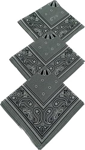 Gris-Noir Premium Coton Hygiénique Roti Vêtements Wrap, Chapati Cover, Sandwich Wrap Tissu pour Tiffins (lot de 3) - (Taille : 40,6 x 40,6 cm)