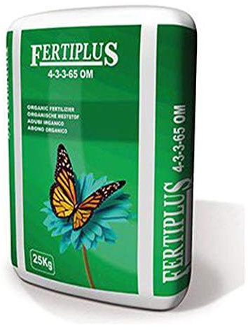 Abono Orgánico Peletizado Fertilizante Fertiplus de 25Kg 4-3-3 65 OM. Ideal para todo tipo de arboles y cultivos. Listo para usar.