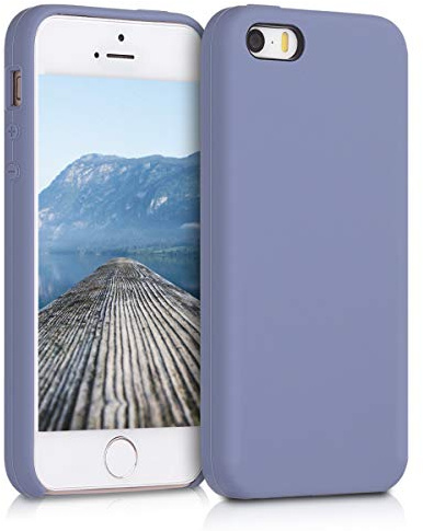 kwmobile Housse Compatible avec Apple iPhone SE (1.Gen 2016) / iPhone 5 / iPhone 5S Coque - Housse de téléphone Protection Souple en TPU Silicone - Gris Lavande