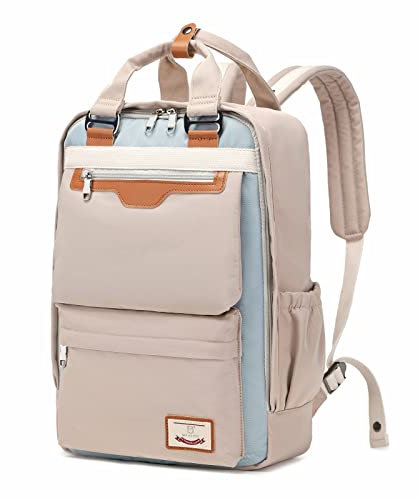 Myhozee Damen Herren Rucksack Mode Schulrucksack Lässiger Studenten Backpack Tagesrucksack Daypack mit Laptopfach Laptop Rucksack für 15.6-Zoll-Laptops, Grau