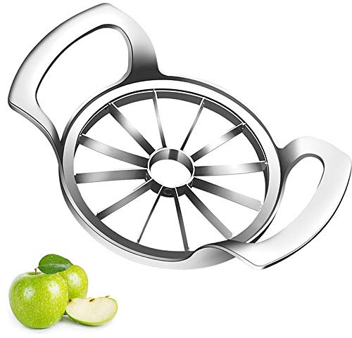 Sandewily Apple Slicer Upgraded Version 12-Blade Extra Large Apple Corer,Stainless Steel Ultra-Sharp Apple Cutter, Pitter,Wedger,Divider for Up to 4 Inches Apples