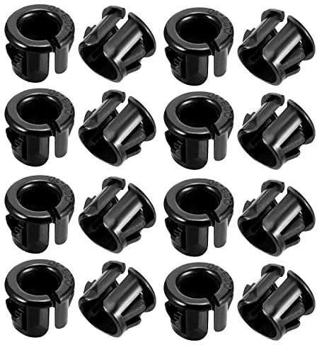 Heyiarbeit Sourcingmap Kabeldurchführungen, 10 mm, 30 Stück, schwarz, Nylon, Schnappverschluss für Kabelschläuche, Kabeldurchführung, Kabeldurchführung, Lochstopfen OSB-10