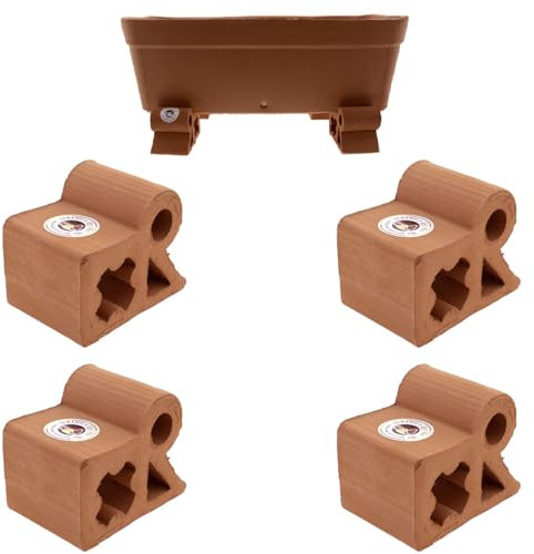 CERÁMICA ESPAÑA | Soporte macetas | Pack x4 - Modelo J02 | 7x10x8 cm