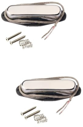 SAFIGLE 2stücke Gitarre Pickup Set Teilig Hochwertige Bobbin Und Kupferbasisplatte Vintage-stil Für Bass Wax-potted Und Chromierte Abdeckung Exzellente Klangqualität Und Dynamik