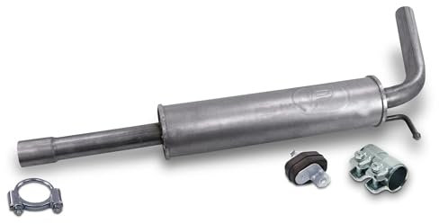 ATEC Germany Auspuff Set 1x Mittelschalldämpfer inkl Montagezubehör Kompatibel mit SEAT CORDOBA (6L2), IBIZA (6L1)(6J5, 6P1)(6J1, 6P5), SKODA FABIA 1, FABIA 2, VW POLO (9N_, 9A_) (9A4, 9A2, 9N2, 9A6)