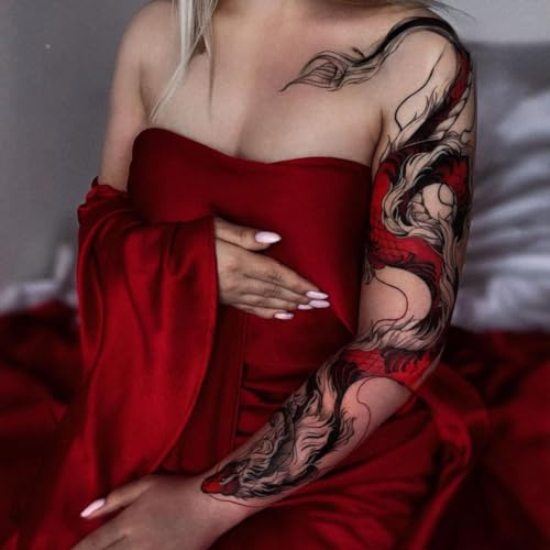 Temporary Floral Tattoos Adults for Women Temporary Neck Long Lasting Temp Realistic Fake Unique Tattoo Mandala Body flowers Sticker Women Real Looking Fake Tatoos (Temporary Tattoos Sticker 38)