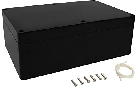LeMotech Projekt Box ABS Kunststoff Verteilerkasten IP65 Wasserdicht Elektrische Boxen Universal Gehäuse Schwarz Außengröße 230x150x85mm(1 Stück)