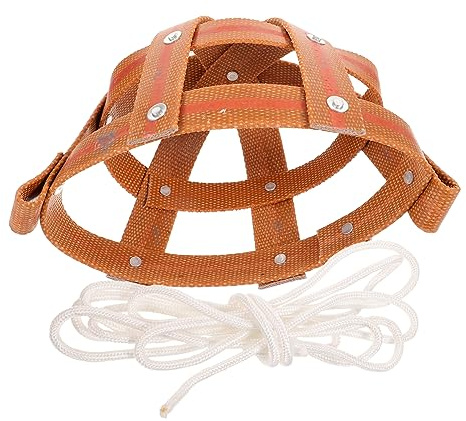 BESPORTBLE Atmungsaktiver zum Schutz gegen Bissverhalten aus Leder und Nylon Pferd Maulkorb Tragbare Kuhmaulkörbe mit Verstellbarer Größe für Arbeitspferde der Farm