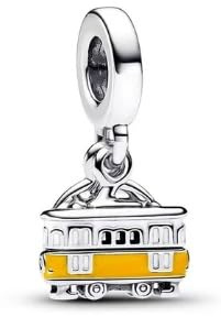 Breloque Tram Lisbonne compatible avec les bracelets Pandora, Trollbeads, Chamilia, Biagi et beaucoup d'autres bracelets à breloques britanniques, Métal